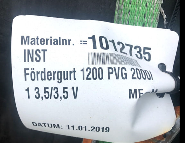 45,829.6' L Of Used Fenner Dunlop Conveyor Belting, 1200mm W X 13911m L (47" W X 45,829.6' L))